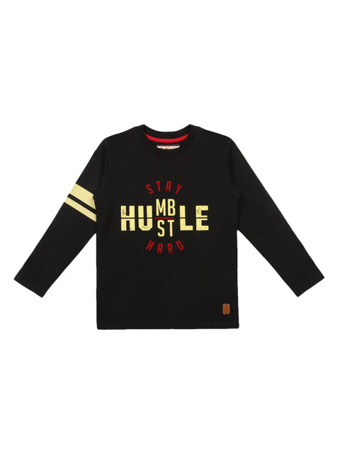 

Lil Tomatoes Boys Black & Yellow Printed Sweatshirt