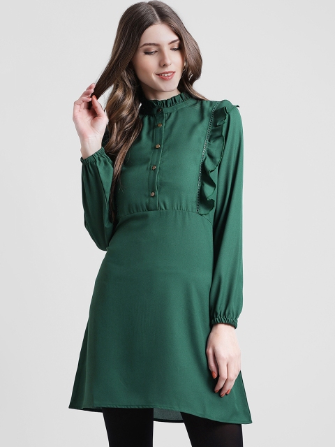 

Leo Sansini Women Green Solid Tunic