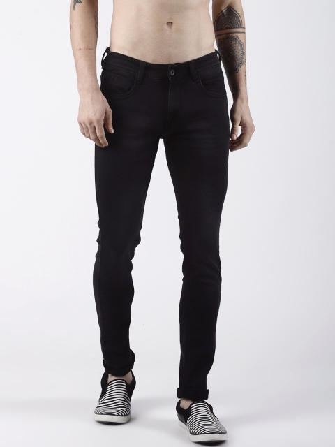 

Rex Straut Jeans Men Black Slim Fit Mid-Rise Clean Look Jeans