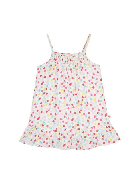

Budding Bees Girls Multicoloured Polka Dots Printed Fit and Flare Dress, Multi