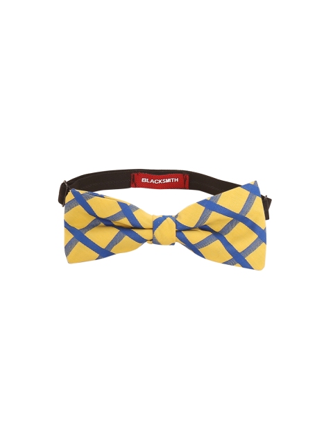 

Blacksmith Yellow & Blue Checked Bow Tie