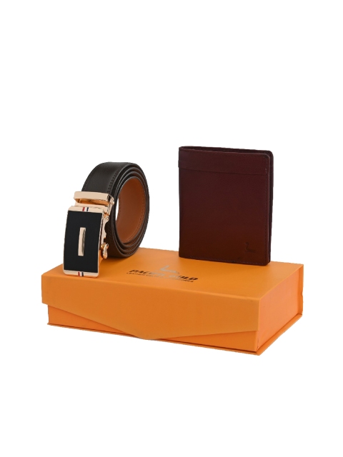 

Pacific Gold Men Brown Belt & Wallet Accessory Gift Set
