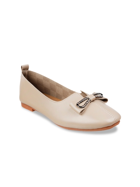 

SOLE HEAD Women Beige Solid Ballerinas