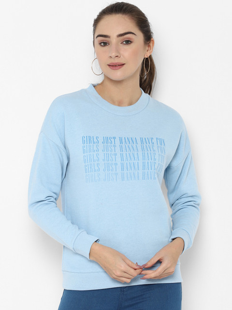 

Allen Solly Woman Blue Printed Sweatshirt