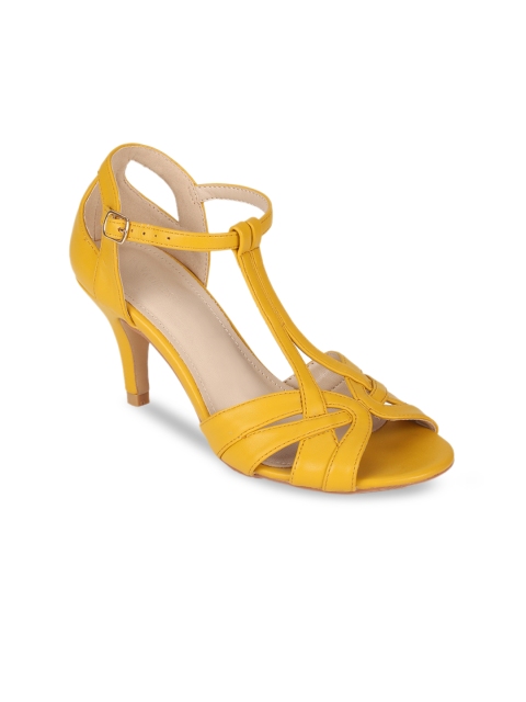 

Van Heusen Woman Yellow Solid Sandals
