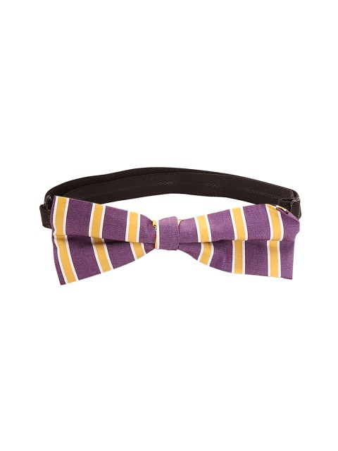 

Blacksmith Purple & Yellow Striped Bow Tie