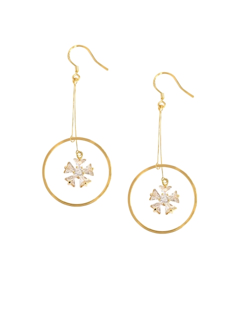 

Foxy Sperks Gold-Plated Circular Drop Earrings