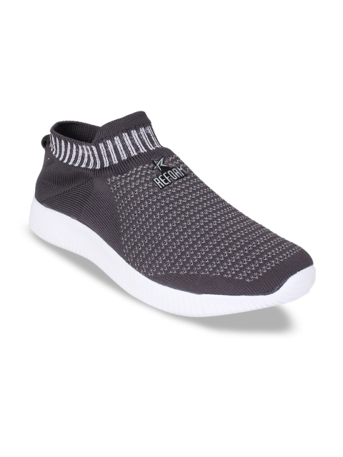 

REFOAM Men Taupe Mesh Running FLYKNIT Shoes
