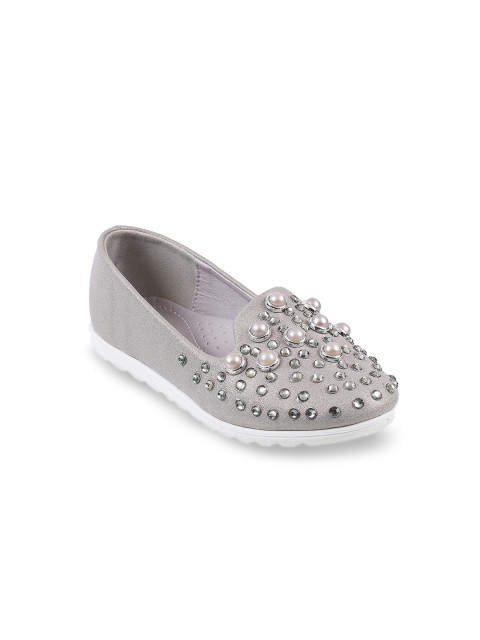 

Mochi Girls Grey Embellished Flat Shoes