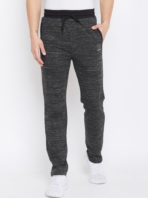 

KROSSSTITCH Men Black Self-Design Slim Fit Track Pants