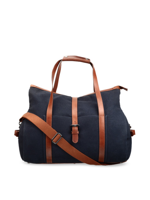 

ECHT Unisex Navy Blue Solid Duffel Bag, Black