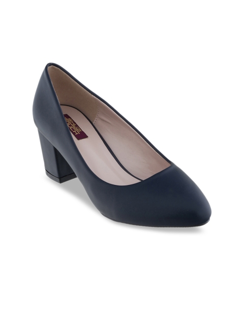 

SHUZ TOUCH Women Navy Blue Solid Pumps