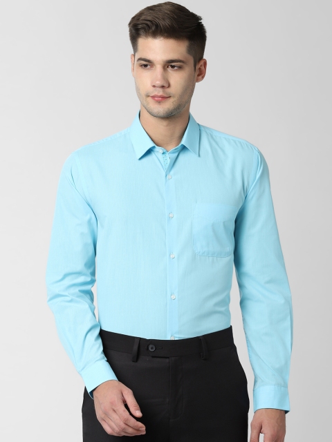 

Peter England Men Turquoise Blue Regular Fit Solid Formal Shirt