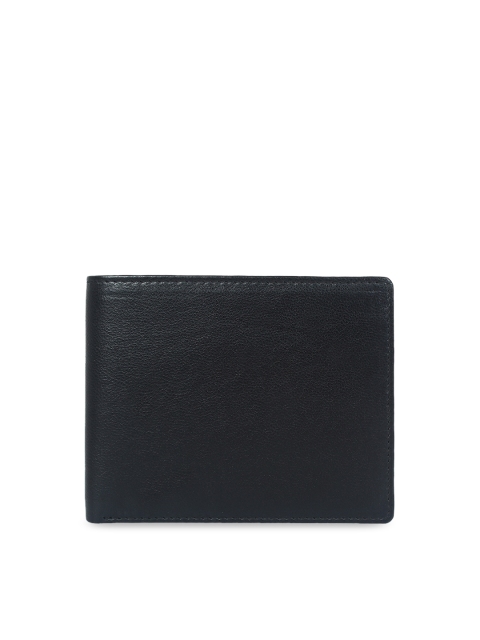 

amicraft Men Navy Blue Solid Leather Two Fold Wallet