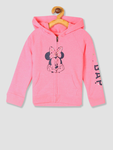 

GAP Girls Pink Printed Hooded Sweatshirt