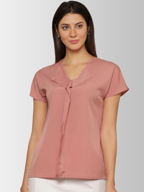

FableStreet Women Pink Solid Formal Top
