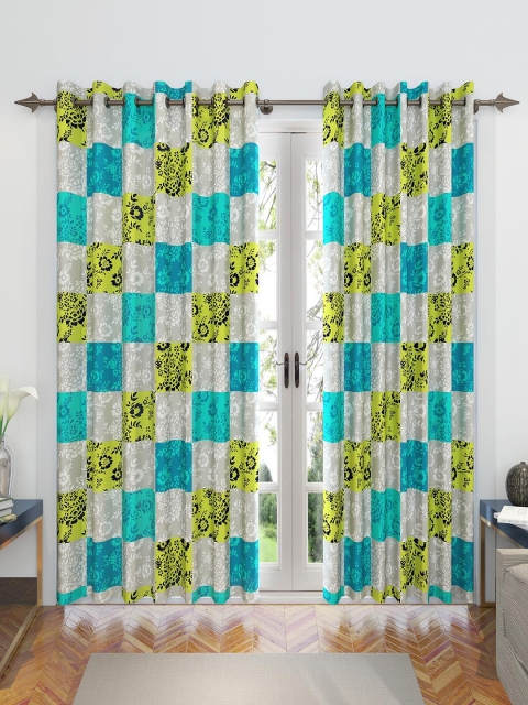 

Divine Casa Turquoise Blue & Green Set of 2 Door Curtains