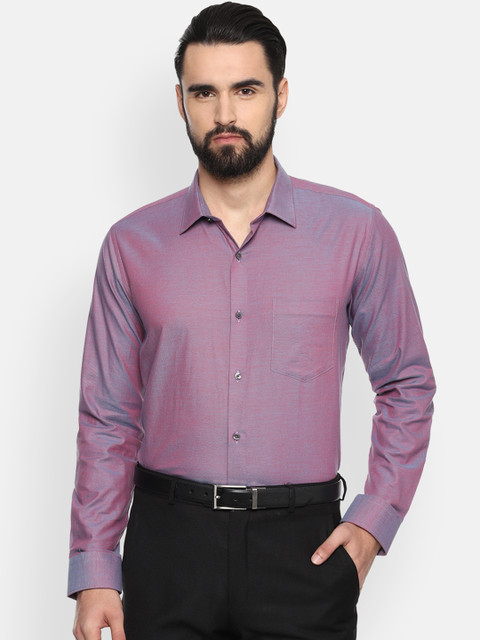 

Van Heusen Men Purple Slim Fit Self Design Formal Shirt