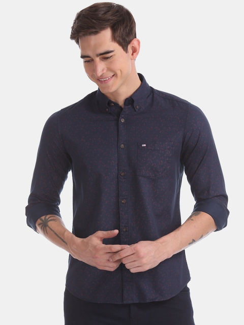 

Arrow Sport Men Blue & Brown Slim Fit Printed Casual Shirt