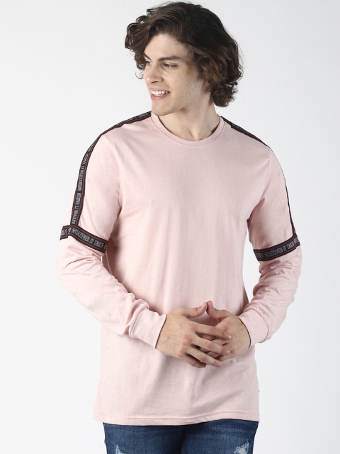 

Blue Saint Men Pink Printed Round Neck T-shirt