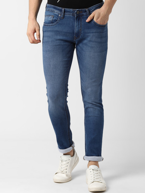 

Peter England Casuals Men Blue Skinny Fit Mid-Rise Clean Look Stretchable Jeans