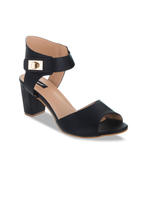 

Sherrif Shoes Women Black Solid Sandals