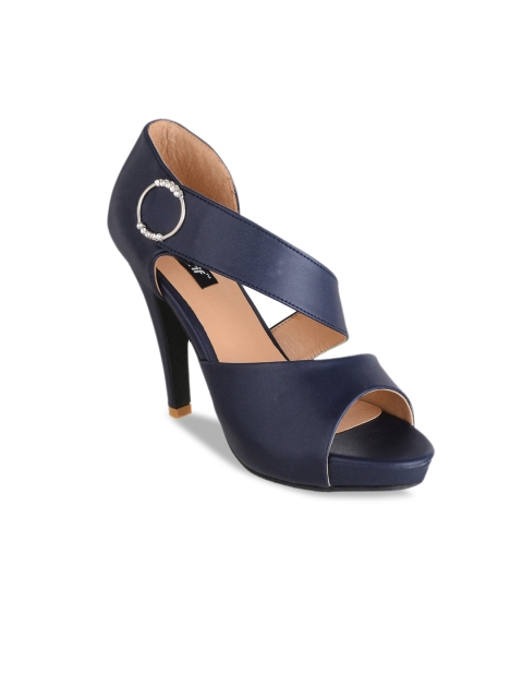

Sherrif Shoes Women Navy Blue Solid Heels