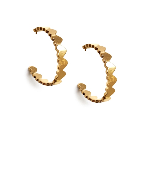 

Foxy Sperks Gold-Plated Circular Half Hoop Earrings