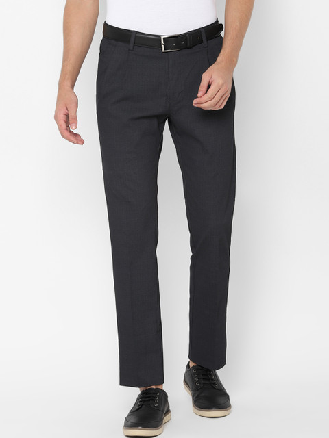 

Allen Solly Men Black Regular Fit Solid Formal Trousers