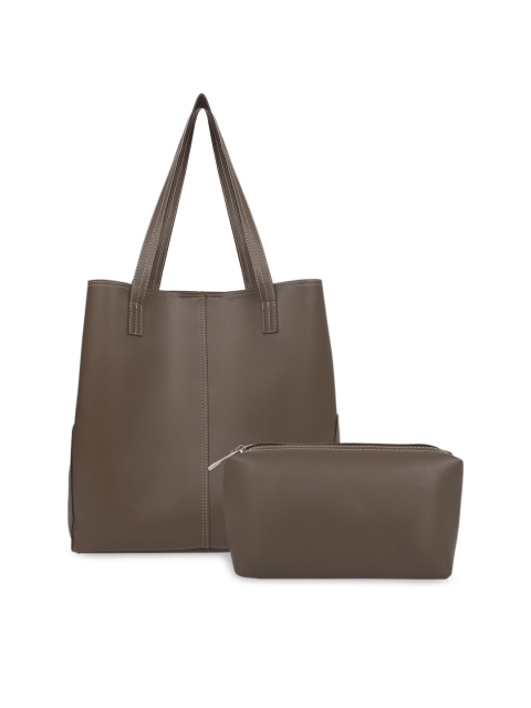 

Toteteca Brown Solid Shoulder Bag with Pouch