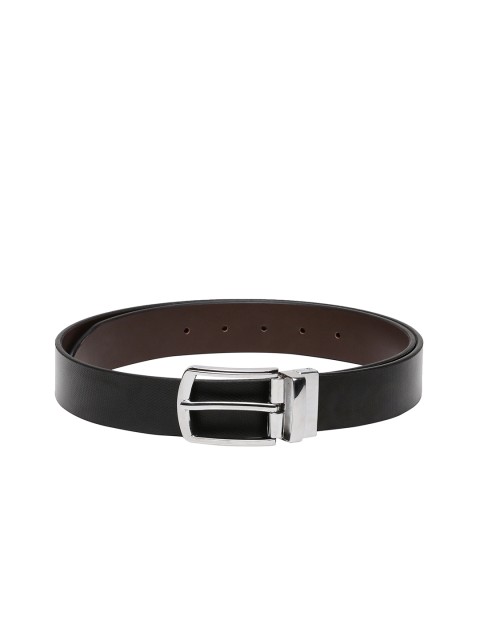 

CRUSSET Men Black & Brown Solid Leather Reversible Belt