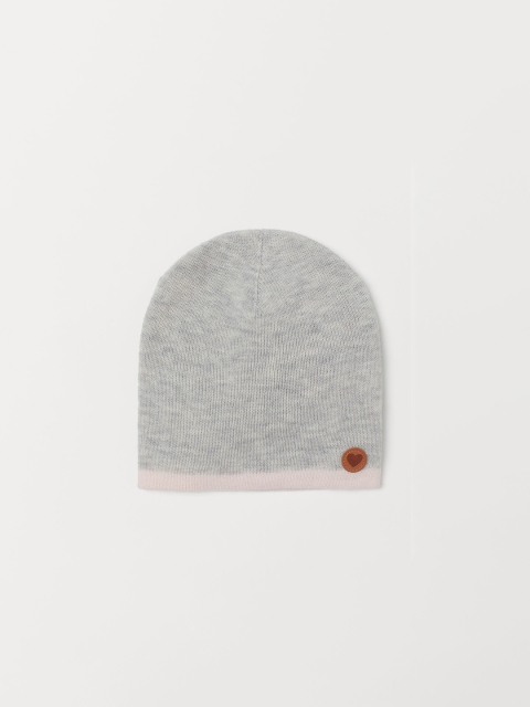 

H&M Girls Grey Solid Knitted Wool Beanie