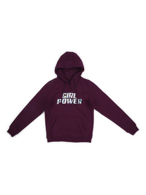 

Allen Solly Junior Girls Burgundy Printed Hooded Sweatshirt