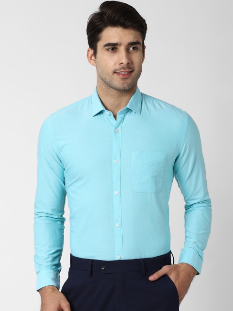 

Peter England Men Turquoise Blue Slim Fit Solid Formal Shirt