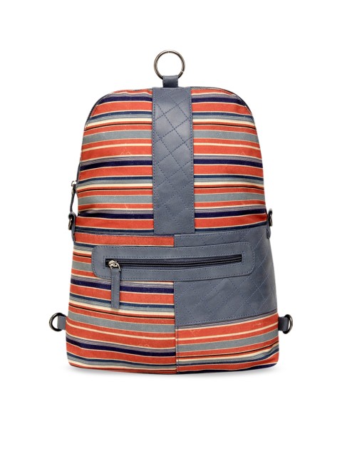 

FUKURO Orange & Grey Striped Sling Bag