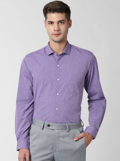 

Peter England Men Purple Regular Fit Self Design Formal Shirt