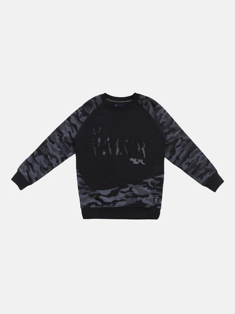

Lil Tomatoes Boys Black & Grey Printed Sweatshirt