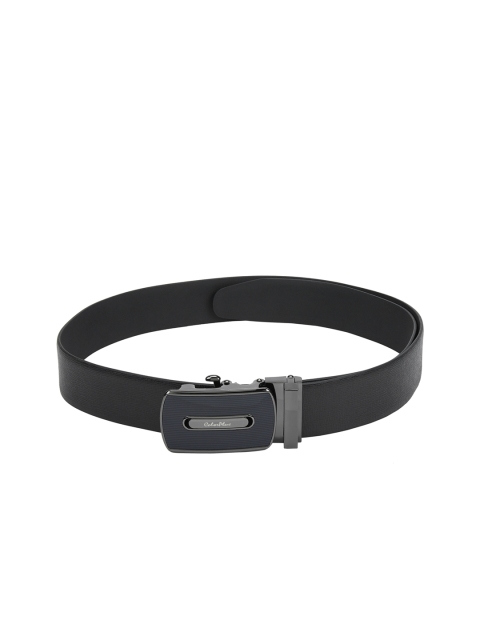 

ColorPlus Men Black Textured Leather Belt