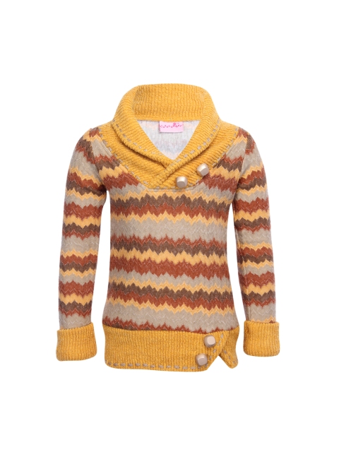 

CUTECUMBER Girls Grey Printed Pullover Sweater
