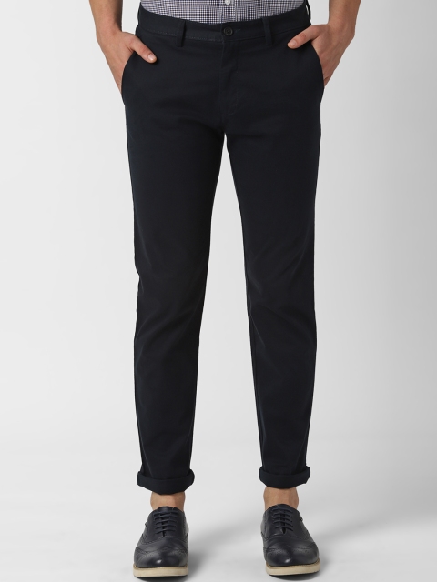 

Peter England Casuals Men Navy Blue Slim Fit Solid Regular Trousers