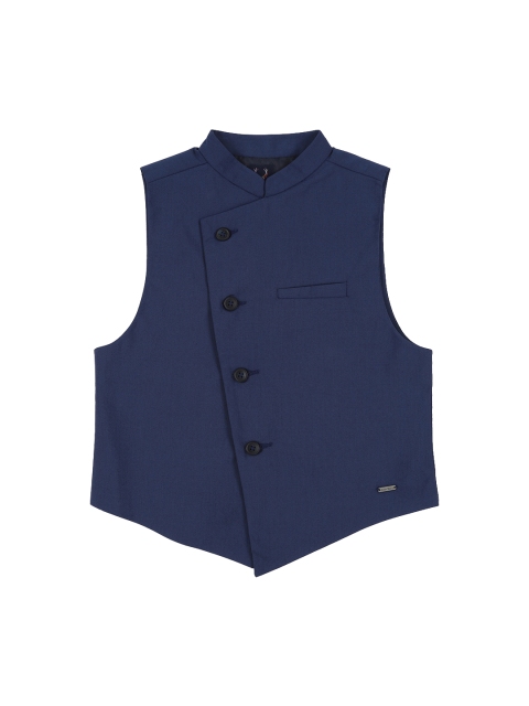 

Allen Solly Junior Boys Navy Blue Woven Design Waistcoat