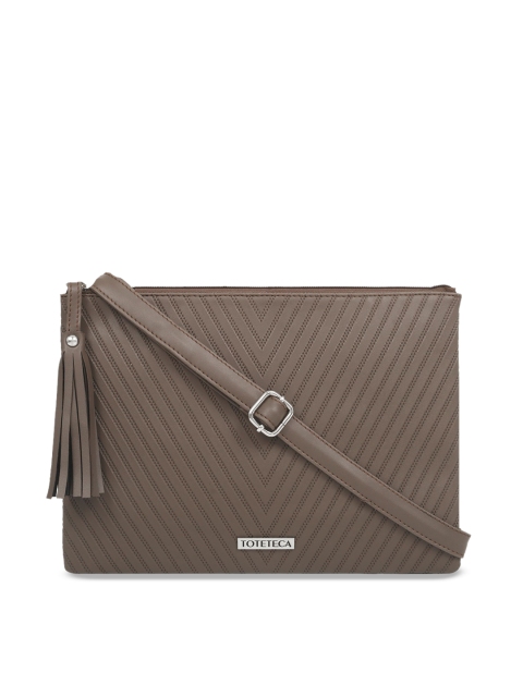 

Toteteca Brown Textured Sling Bag