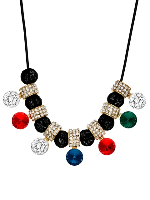 

AQUASTREET Multicolor Party Wear Necklace, Black