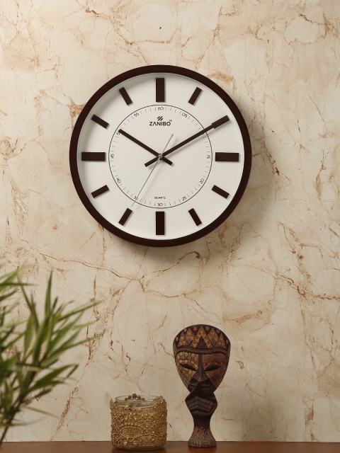 

ZANIBO White 30.5cm Round Solid Digital Wall Clock