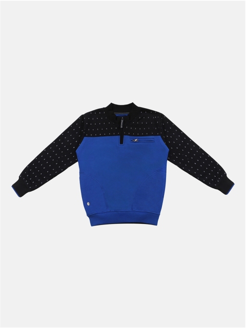 

Lil Tomatoes Boys Blue & Black Colourblocked Sweatshirt