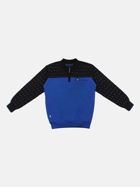 

Lil Tomatoes Boys Blue & Black Colourblocked Sweatshirt