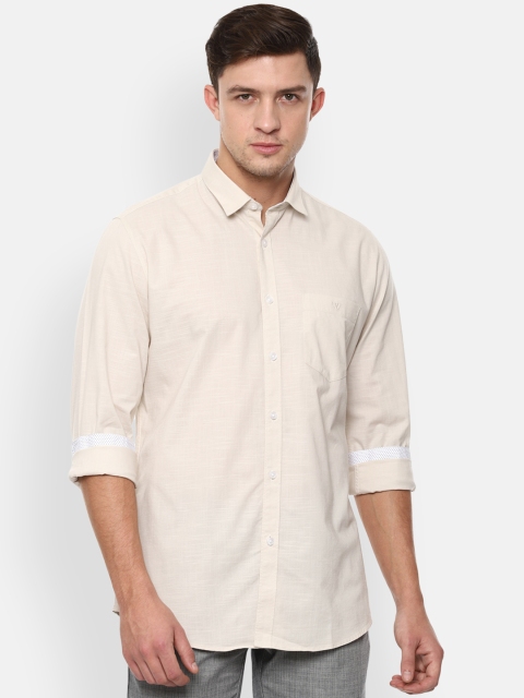 

Van Heusen Sport Men Beige Slim Fit Solid Casual Shirt