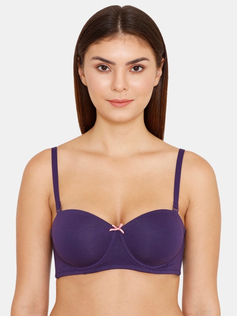 

Zivame Purple Solid Underwired Lightly Padded T-shirt Bra ZI1134COREMPURP