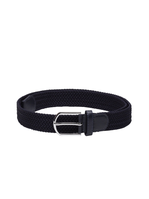 

CRUSSET Unisex Navy Blue Textured Belt
