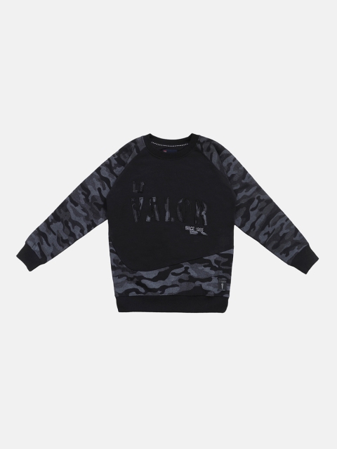 

Lil Tomatoes Boys Black & Grey Printed Sweatshirt